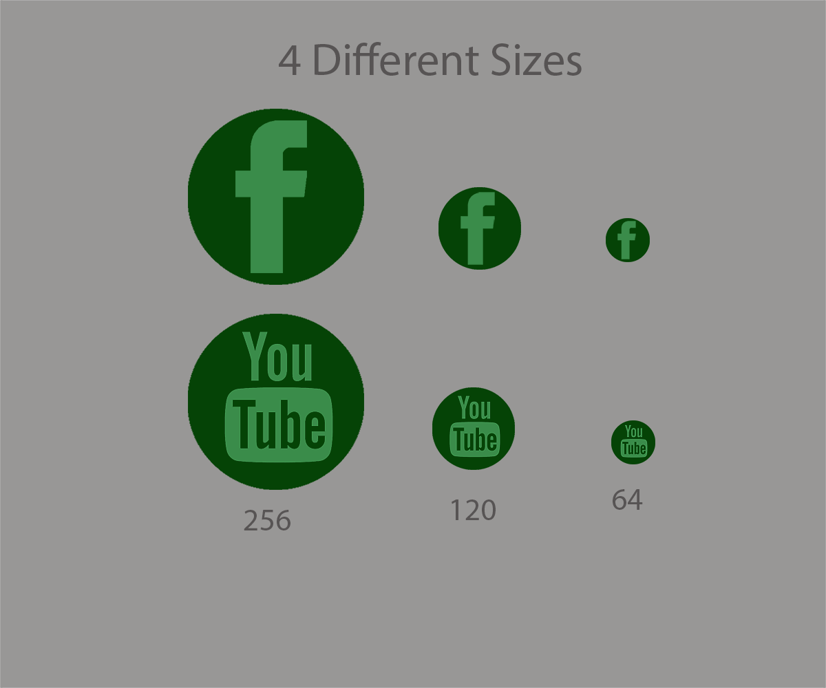 23 Green Social Media Icons.