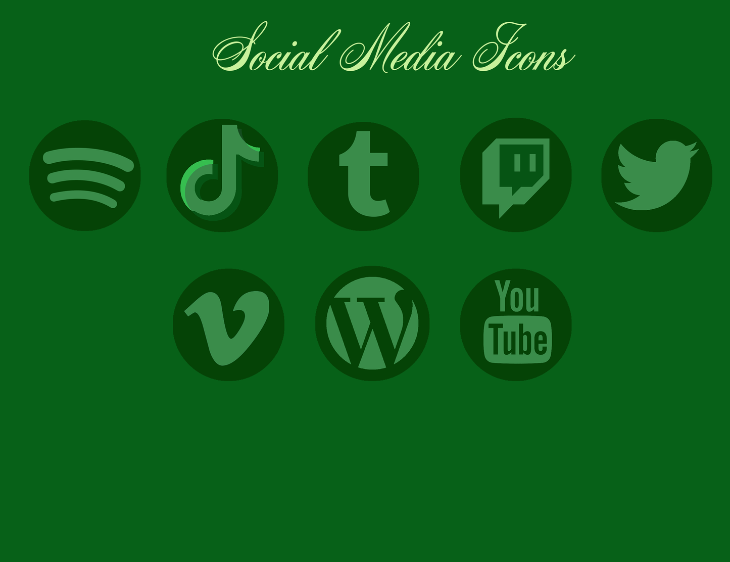 23 Green Social Media Icons.